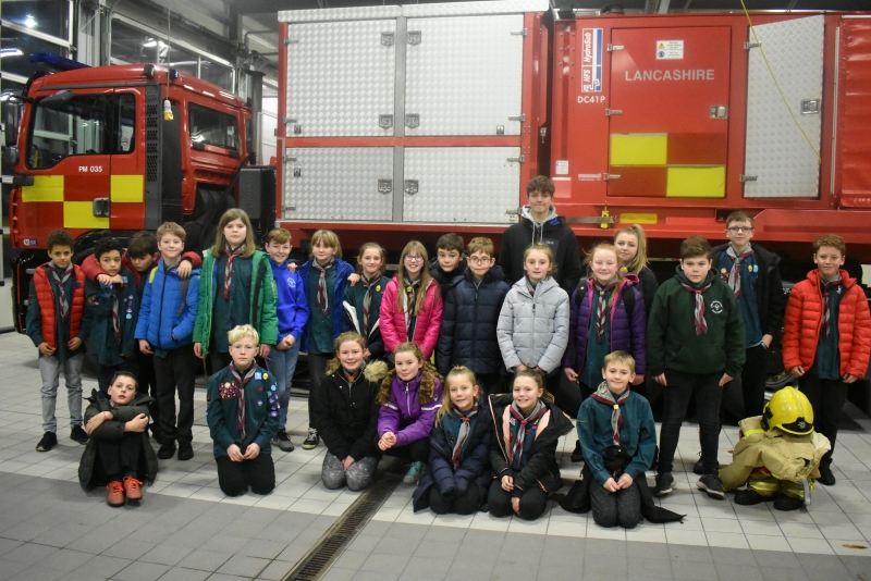 Red Troop Fire Station Visit