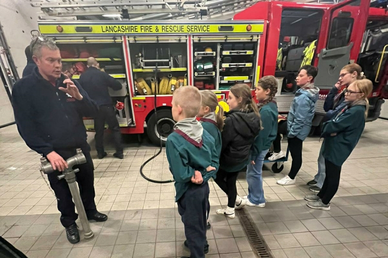 Purple Troop Fire Station Visit